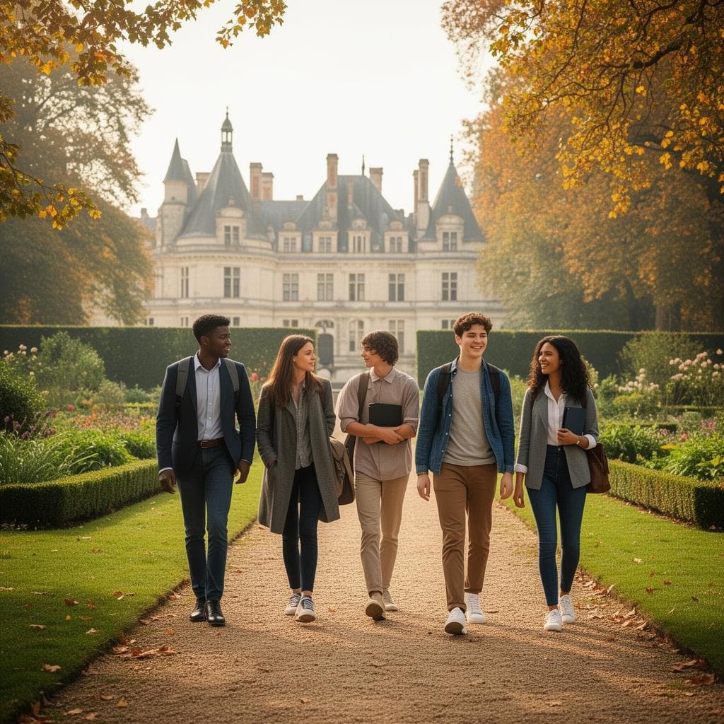 Students on the Argenteuil estate